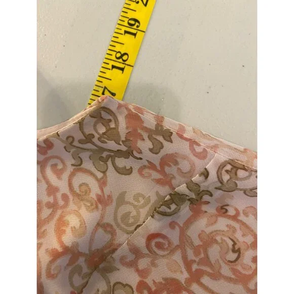 Sangria 2 pc Skirt Set Midi Ruffled Sheer Lined & Short Sleeve Top Size 10 - Picture 12 of 16